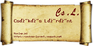 Csókás Lóránt névjegykártya