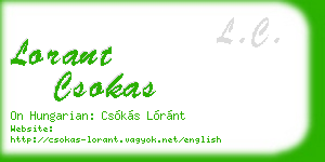 lorant csokas business card